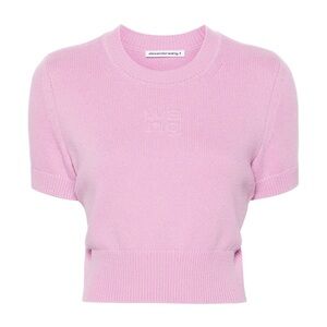 Alexander Wang pink cropped sweater